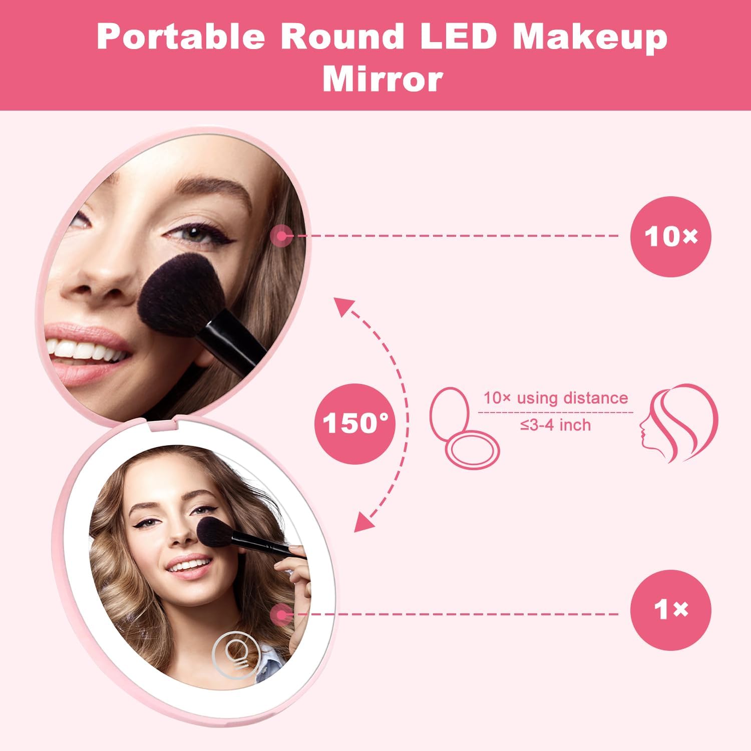 Espejo de maquillaje con LED